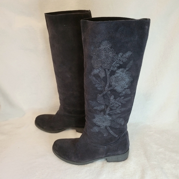 Sundance Embroidered Suede Boots - Picture 1 of 8
